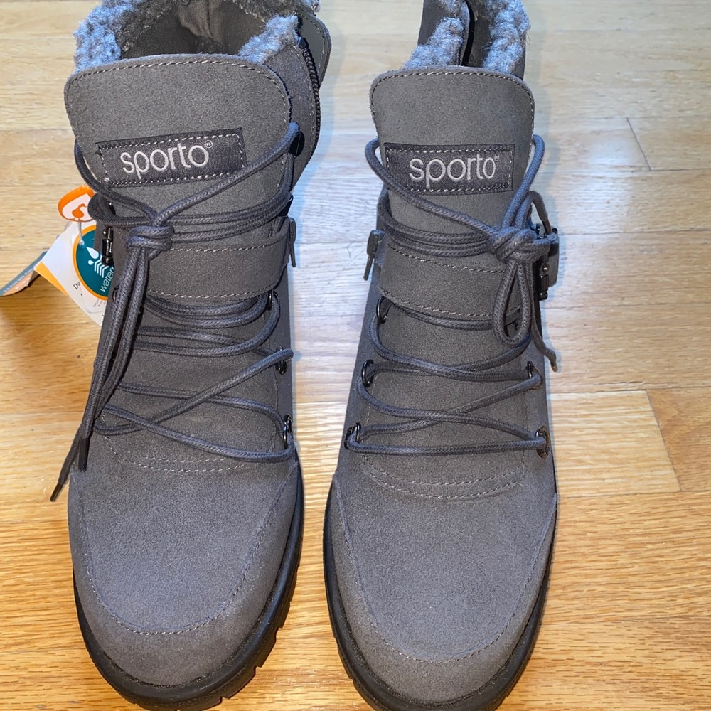 Sporto Gray Boots Women’s size 10M Waterproof Thermolite Style = Katie #80332